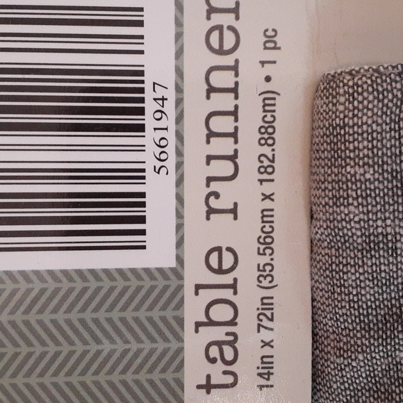 NWT 72" Gray Table Runner - Picture 2 of 4